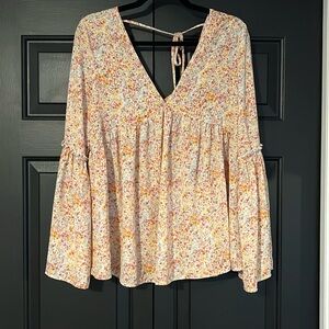 Pink Lily floral top